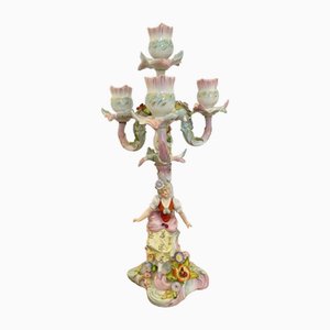 Antique Victorian Continental Porcelain Candelabra, 1880