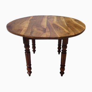 Round Flap Table in Walnut from Befos, 1800s