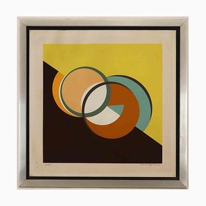 Carmelo Cappello, Abstract Composition, Lithograph, 1973, Framed