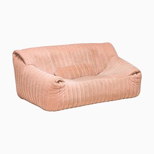 Two-Seater Salmon Pink Sandra Sofa by Annie Hiéronimus for Ligne Roset, 1970s