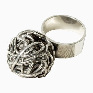 Modernist Silver Ring by Anders Högberg, 1967