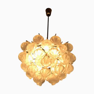 Mid-Century Austrian Blown Glass Tulip Chandelier attributed to J.T. Kalmar, 1960s