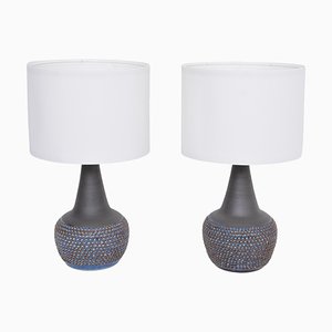 Mid-Century Danish Model 3048 Lamps in Ceramic by Einar Johansen for Soholm, 1960s, Set of 2