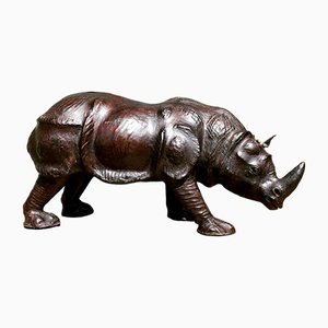 Reposapiés Rhino vintage de cuero de Liberty of London, años 50