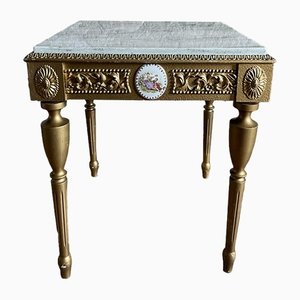 Mesa auxiliar estilo Regency con tablero de mármol