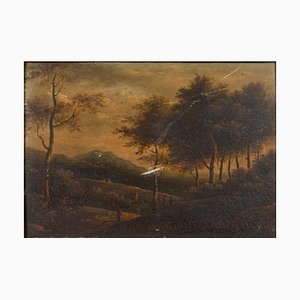 Restoration Period Artist, Landscape, Oil on Panel, Framed