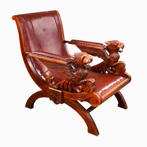 Antique Continental Armchair in Walnut, 1880