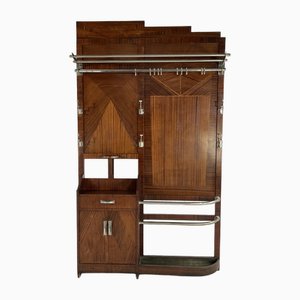 Wooden and Metal Entrance Cloakroom, 1940s