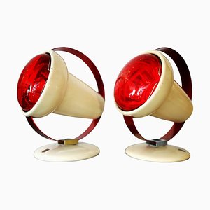 Infaphil 7529 Infared Table Lamps by Charlotte Perriand for Philips, 1960s, Set of 2