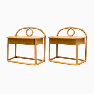 Bamboo Bedside Tables by Gervasoni, 1980s, Set of 2