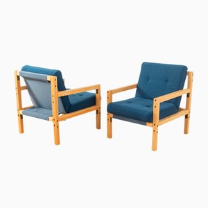 Beech Armchairs from Flötotto, Germany, 1960s, Set of 2