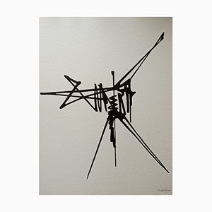 Georges Mathieu, Composición abstracta, años 70-80, Litografía