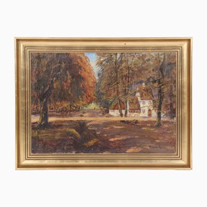 Mogens Ege, Forest, 1920s, Oil on Canvas, Framed