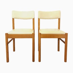 Holz & Skai Stühle von Baumann, 1970er, 2er Set