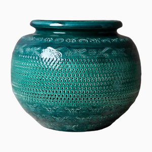 Grüne Vase von Bitossi, 1960er