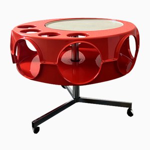 Red Rotobar Bar Table from Curver, 1970s