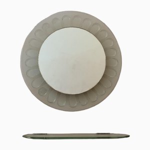 Specchio vintage retroilluminato con mensola di Max Ingrand per Fontana Arte, 1960, set di 2