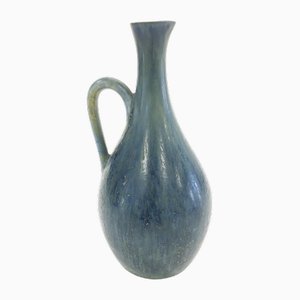 Vase en Grès Bleu-Vert par Gunnar Nylund pour Rörstrand, Suède, 1950