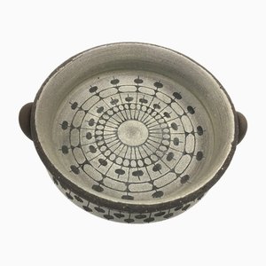 Glazed Stoneware Dish by Ulla Winblad for Alingsås Keramik, 1960s