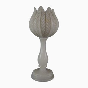 Lámpara de mesa francesa de alabastro y mármol