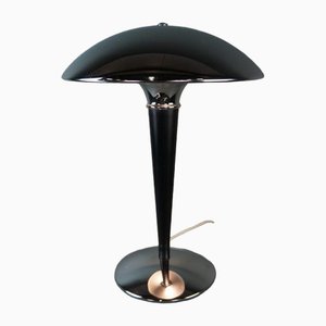 Skandinavische Vintage Pilz Tischlampe im Bauhaus Stil aus Chrom