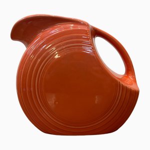 American Fiesta Persimmon Ceramic Pitcher by Homer Laughlin, 1980s