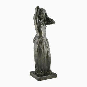 Georges Gori for Suisse Frères, Art Deco Standing Nude, 1930, Bronze
