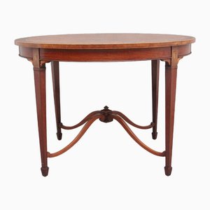 Antique Inlaid Satinwood Table, 1880