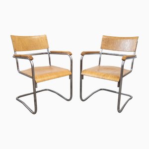 Variation B 34 par Marcel Breuers Thonet pour Samal & Co., 1930s, Set de 2