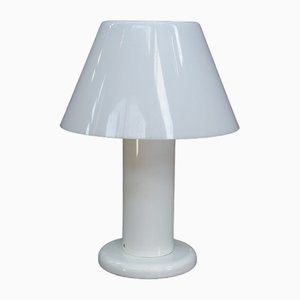 Table Lamp in White Lacquered Metal, 1970s