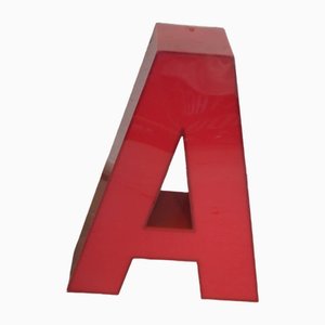 Letter A to in Red Plastic, 1970s
