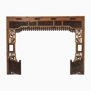 Chinese Marriage Bedframe in Fascia with Scroll Feet