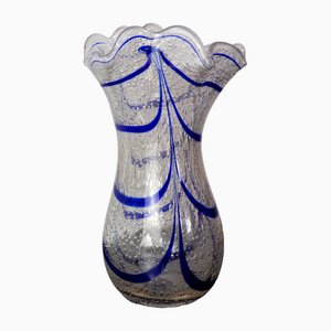 Blaue Vase aus Muranoglas von Seguso, Italien, 1960er