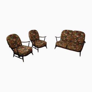 Two Seater Sofa and Two Armchairs Windsor by Ercol, 1970s, Set of 3