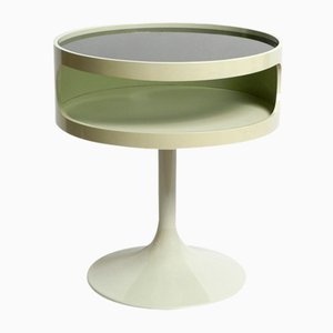 1970s Side Table in Pop Art Space Age Design with Smoked Glass Top by Opal Möbel from Opal Möbel