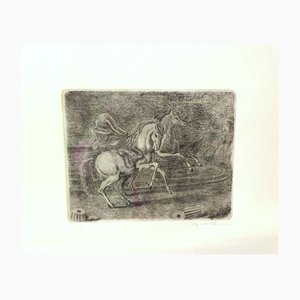Giorgio de Chirico, Horses, 1950, Engraving