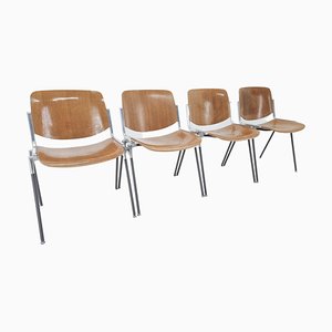 Mid-Century Chairs attributed to Giancarlo Piretti for Castelli, 1968, Set of 4