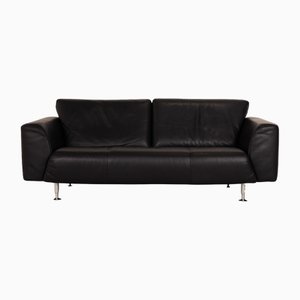 250 Three-Seater Sofa in Dark Blue Leather by Rolf Benz