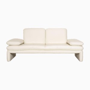 Brooklyn Zwei-Sitzer Sofa aus cremefarbenem Leder von Willi Schillig