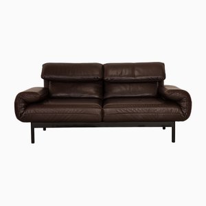Plura Two-Seater Sofa in Dark Brown Leather by Rolf Benz