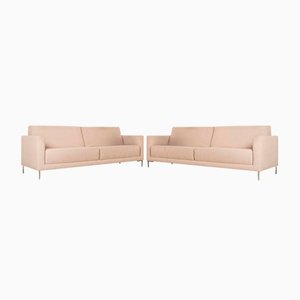 Freistil 141 Sofa Set in Beige Fabric by Rolf Benz, Set of 2