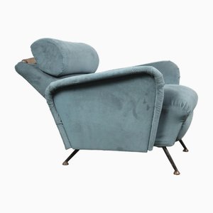 Italienische Vintage Sessel aus Stoff & Metall, 1950er