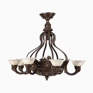 Art Deco Bronze Chandelier