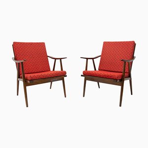 Set of Mid-Century Armchairs attributed to Jaroslav Šmídek for Ton, 1970s