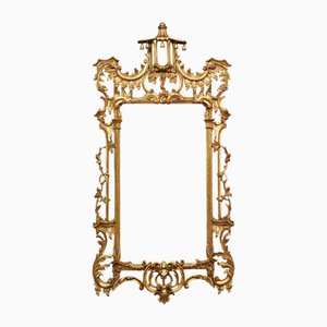 Chinese Chippendale Revival Carved Wall Mirror, 1890s