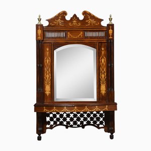 Inlaid Rosewood Wall Mirror, 1890s