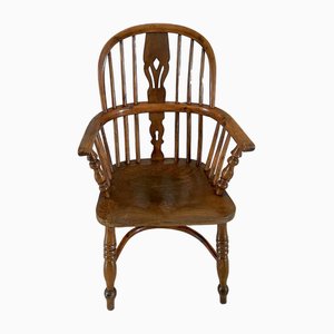 George III Childs Yew Wood Windsor Chair, 1800s