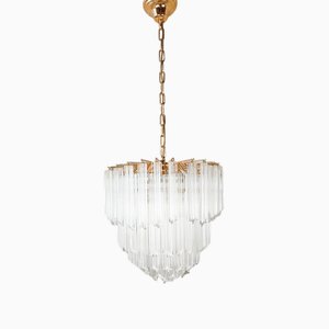 Vintage Glass Chandelier attributed to Venini, 1970s
