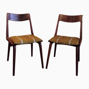 Boomerang Esszimmerstühle von Alfred Christensen für Slagelse Furniture Works, 1950er, 2er Set