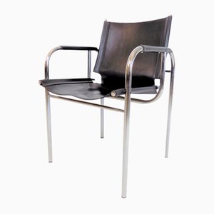 Poltrona vintage in pelle di Hans Eichenberger, anni '60